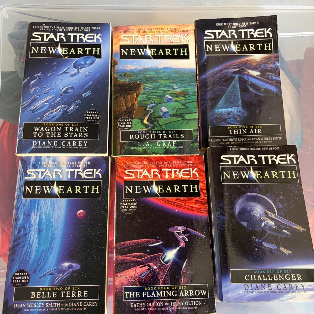 Star Trek New Earth Complete Series Books 1-6 Pocket Books Paperback Set 2000